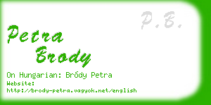 petra brody business card